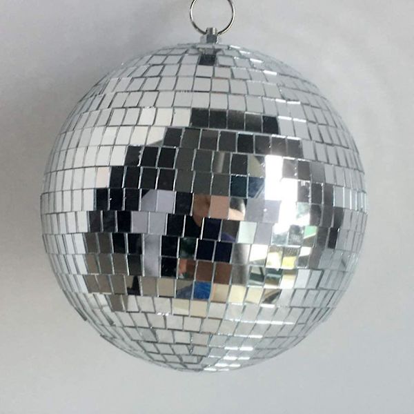 4,3 tum spegelkula silver disco spegelkula julgran prydnad dekoration för bröllop födelsedagsfest prydnader