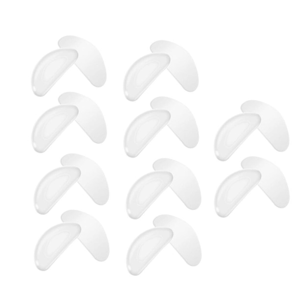 10 par D-formad silikon Anti-näskuddar Lyftökningskuddar för glasögon Solglasögonglasögon (transparent Vit0,7X0,15cm 0.7X0.15cm