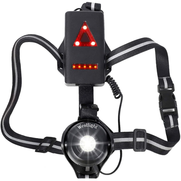 USB ladattava LED-ajovalo - Vedenpitävä - 500 lumenia - Säädettävä valaistuskulma - Täydellinen lenkkeilyyn, kalastukseen, retkeilyyn, lapsille ja muuhun