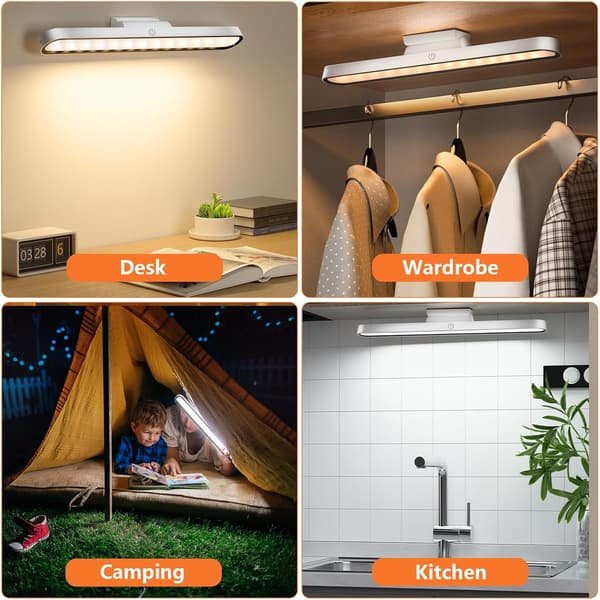 Wireless LED Kitchen Light, USB Rechargeable, Magnetic, Adjustable Brightness, Desk Lamp