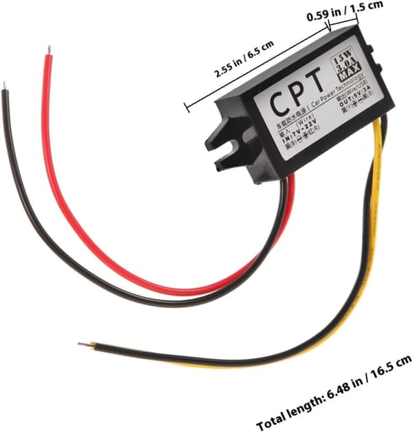 Universal spændingsregulator stabilisator DC-DC Step Down konvertermodul 12V til 3V 3.3V 4.2V 5V bilstrømforsyning til bilelektronik
