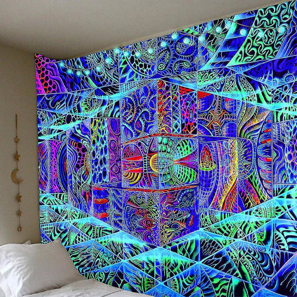 3D Rum Tapestry Psykedelisk Væghængende Sengetæppe