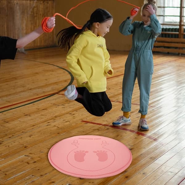 Silent Jump Rope Mat 58 cm Diameter 6 mm Thick Non-Slip Soundproof Exercise Pad