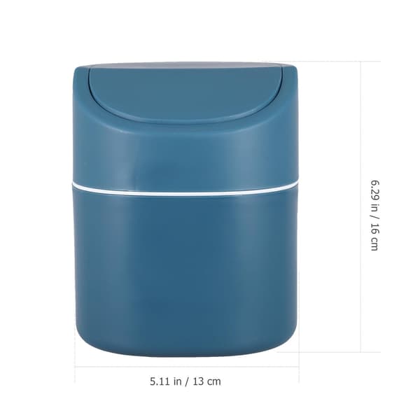 Creative Mini Dustbin with Lid for Table and Cabinet Use, Easy to Open and Close, Odor Isolation
