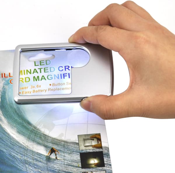 3X 6X High Quality Dual Illuminated Magnifier Handheld Magnifying Glass
