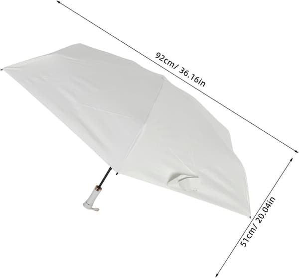 Mini Travel Umbrella with Telescopic Handle Lightweight Compact Five-fold Design