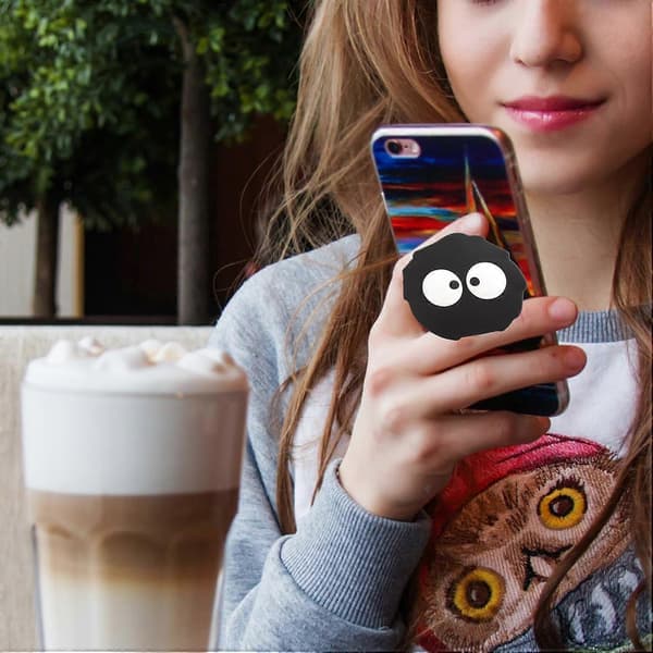 Cartoon Briquette Phone Ring Holder in Plastic