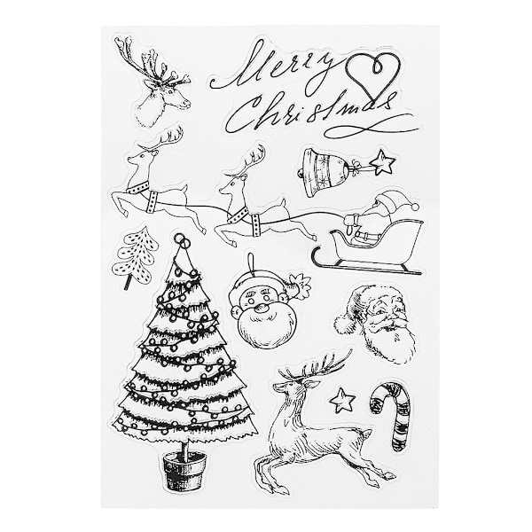 Julepynt Stempel for Julekortlaging DIY Scrapbooking Album Klar