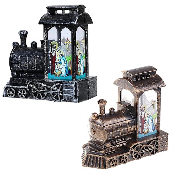 Julemand Snemand Elg LED Lys Tog Julemand Glædelig Jul Ornament Hjem Nyårs Dekoration Sølv