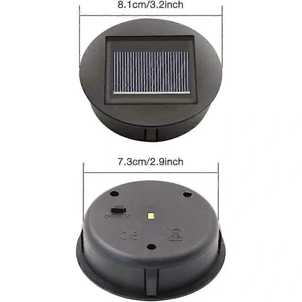 4-pak solcellelamper erstatning med LED-pærer, solcelletaklampe erstatning, LED solpanel Sha