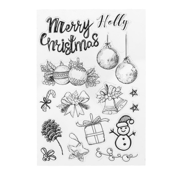 Julklara Silikonstämplar för Scrapbooking DIY Papperskort Present