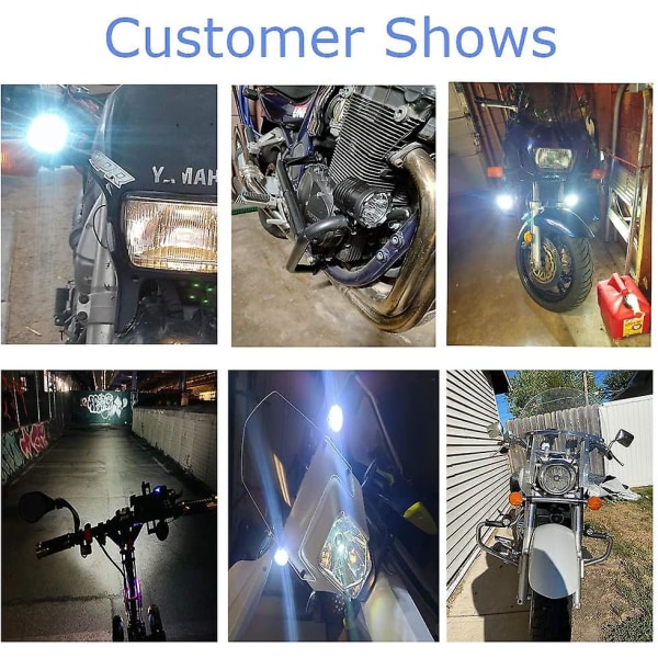 Motorcykel Forlygte Led Ekstra Lys, 40w Rund Led Forlygter Tågeforlygte Projektor Led Forlygte Ekstra Forlygter 12v-24v