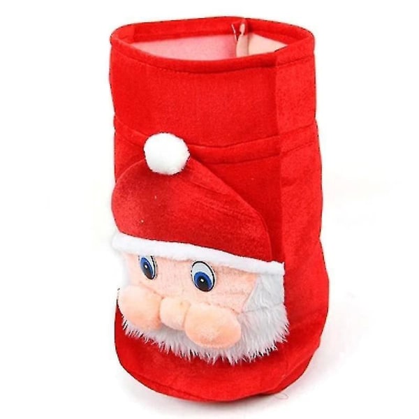 Julegaveposer Store, fløyelsnissesekker Julevesker Snøring Julegodtposer Røde julenisser Julegaveoppbevaringspose til lærer