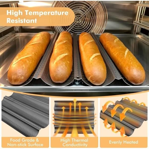 Baguetteform, 4 rum Baguetteform Ovn bageplade