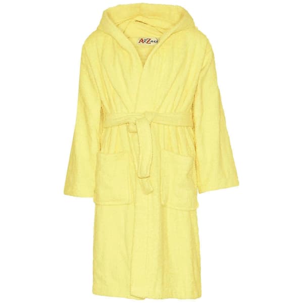 Badekåpe med hette for barn 100 % bomullsfrotté for gutter og jenter Sitron 2-3 år Lemon 2-3 Years