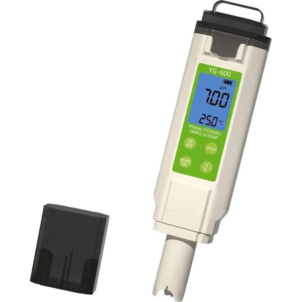 7-i-1 Multi-Parameter Digital Vattentestare Vattenkvalitetsmonitor – Mäter pH, Salthalt, ORP och Mer – Bärbar Intuitiv Display för