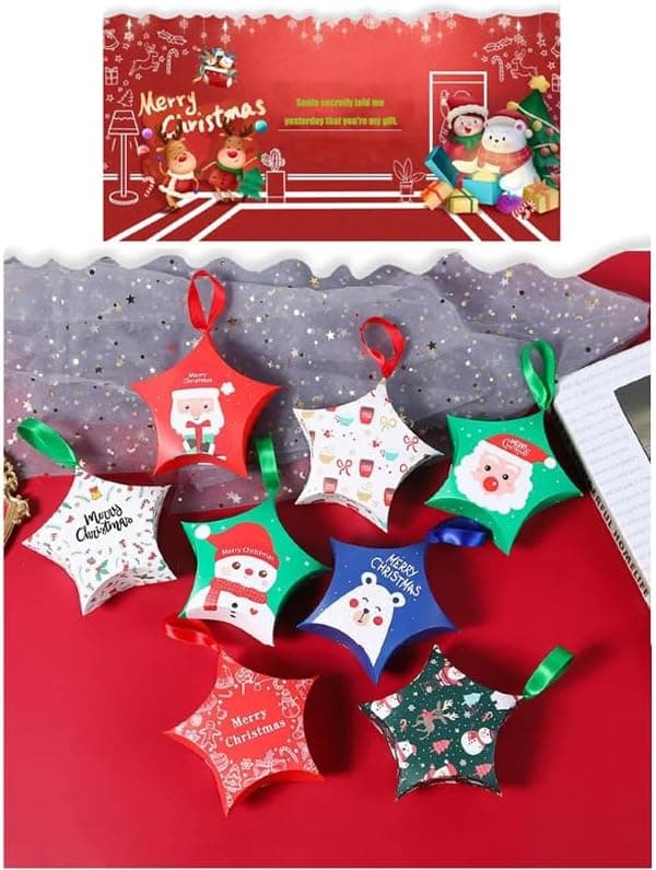 Creative Christmas Candy Packaging Box Christmas Gift Star-shaped Candy Box Small Packaging Paper Box