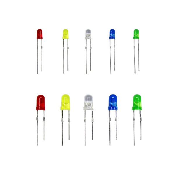 3 mm:n erittäin kirkkaat LED-valot lamppuja lähettävät diodit, komponenttisarja Kätevä DIY-sähköyksiköiden diodisarjoille tee-se-itse LED