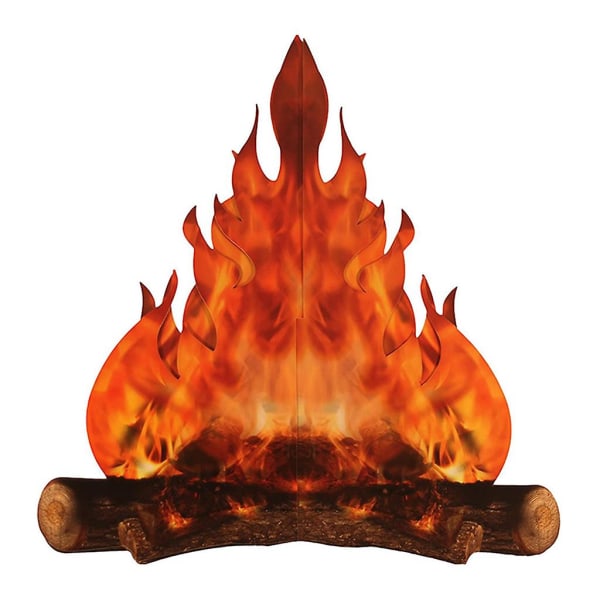 Falsk Eld Fake Flame Papp Hem Utomhus Gräsmatta Skola PartyStyle 4