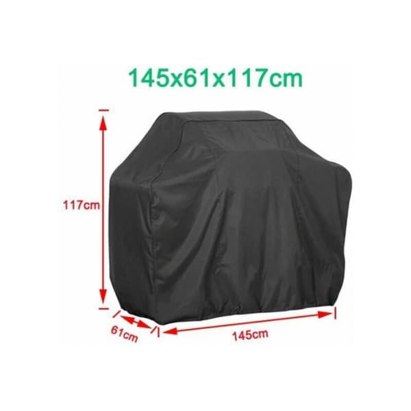 Møbelovertræk til have 145x61x117cm Grillovertræk Sort Udendørs
