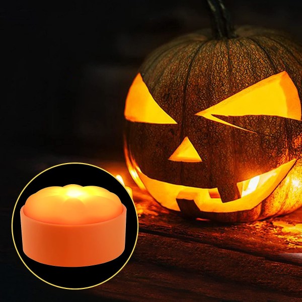 Halloween Pumpkin Lights, LED Pumpkin valot kaukosäätimellä ja ajastimella, kirkkaasti välkkyvä paristokäyttöinen liekkitön sähkö