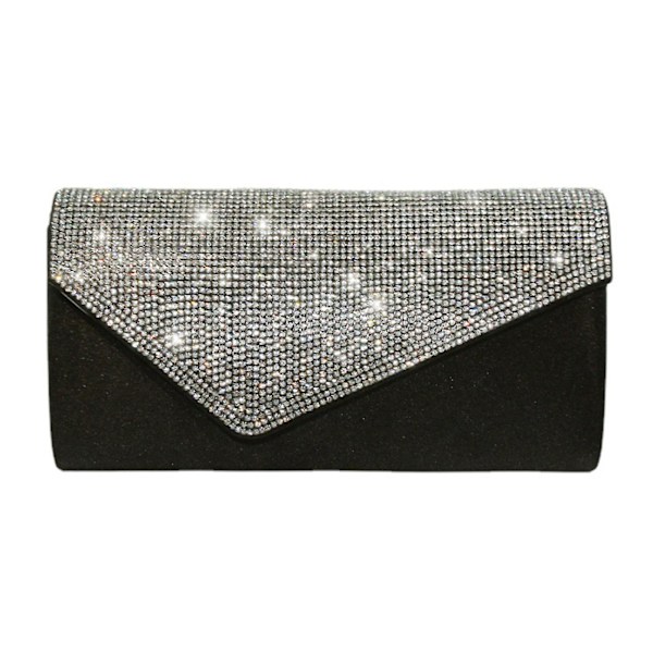 Kvinnors Flap Kvällsväska Glitter Clutch Handväska Bröllop Fest Axelväskor