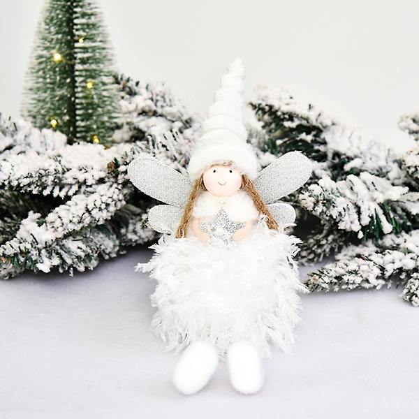 Blå Sød Stående Siddende Juleengel Dukke Legetøj Dekoration Hjem Jul Nytår Bord Dekoration Ornament Børnegave Blå