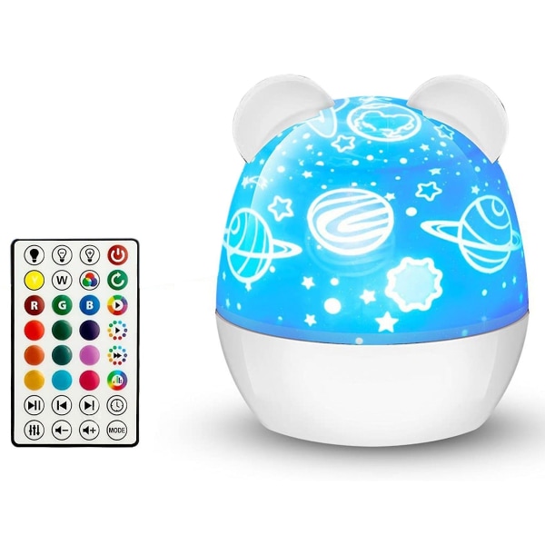Star Projector Nattlys kompatibelt med barn, usb oppladbart nattlys, roterende lys kompatibelt med soveromsinnredning