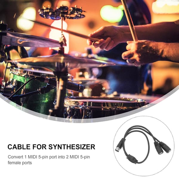 5m Midi han til dobbelt hun kabel fleksibelt splitterkabel til Midi-keyboard