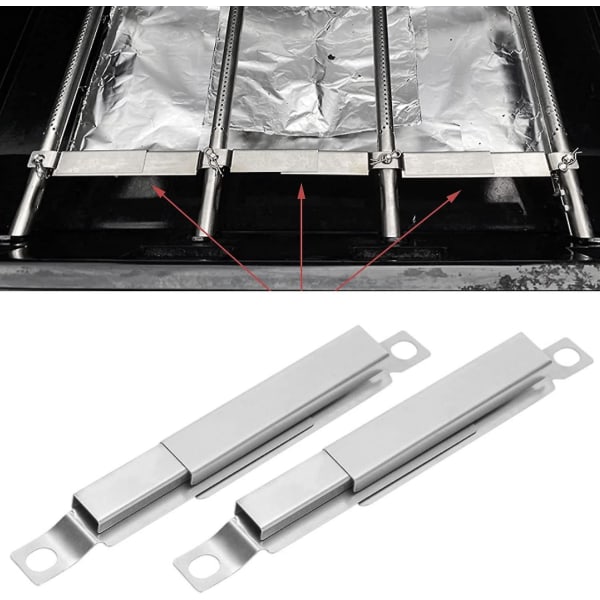 Crossover-rör, justerbara grilldelar Crossover, ersättningsdelar för brännarrör i rostfritt stål (3st, silver)