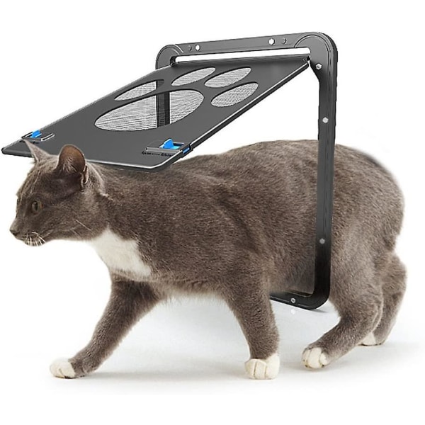 Magnetisk mikrochip kattlucka Låsbar dörr för katter och små hundar Enkel att installera, 24 X 29 cm
