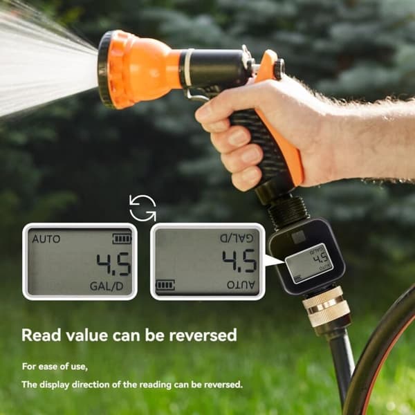 Practical Water Meter for the Garden, 4 Water Consumption Control Modes, Digital Flow Meter
