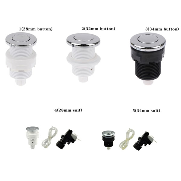 28/32/34mm Pneumatic Switch On/Off Push Button for Bathtub 3(34mm button) 3(34mm button)