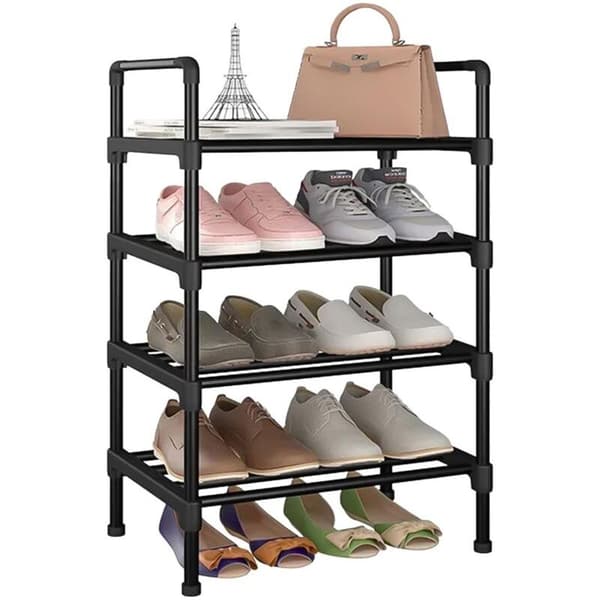 4-Tier Shoe Rack, Slim and Stackable – Sturdy, Large Capacity, Perfect for Entryway, Hallway, or Closet – Space-Saving