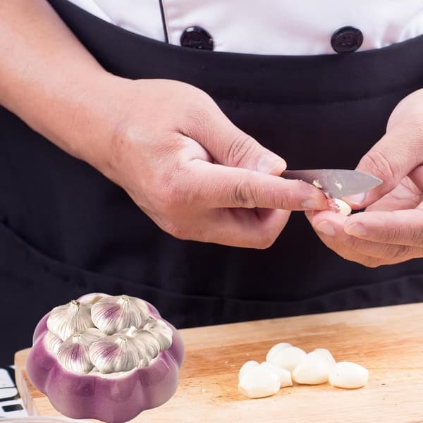Mini Garlic Storage — Jars with Lids — Kitchen Utensils — Garlic Jar — Storage Jar — Ceramic