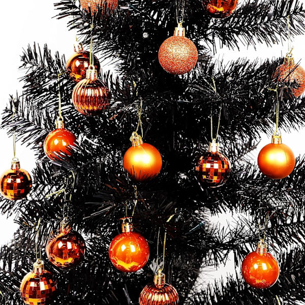 Julekulepynt for juletreet, forhåndstrengte, oransje