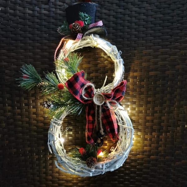 Christmas Wreath Decoration - Light String Ornament Home Decor Garland