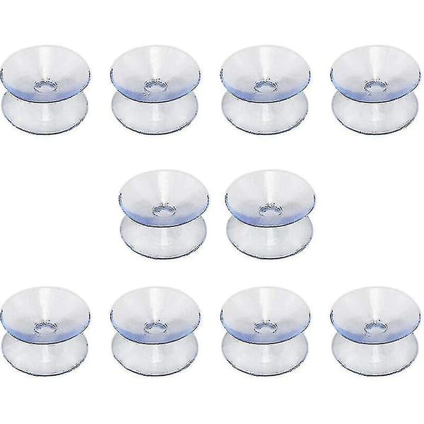 Double-Sided Suction Cups (10-Pack) - Hookless for Glass Panels, Mirrors, Non-Slip, Multi-functional Suction Pads for Home Use
