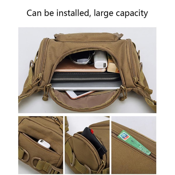 Fanny Pack Militär Midjeväsk Ryggsäck Utility Hip Pack Väska Med Justerbar Rem Svart