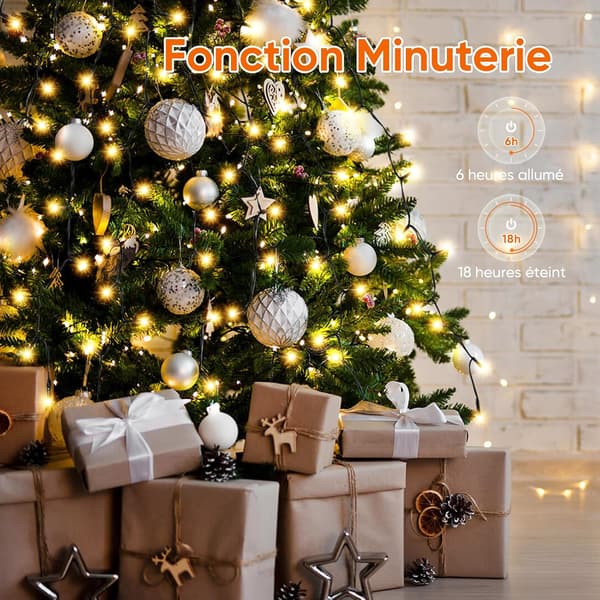 280 LED Christmas Tree Light String, 2m x 8m Outdoor Waterproof LED Christmas Tree Decoration (1.5-2.8m Tree)
