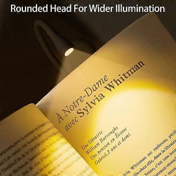 Rechargeable Clip-on Reading Light, Flexible Book Light with Adjustable Brightness-FM-