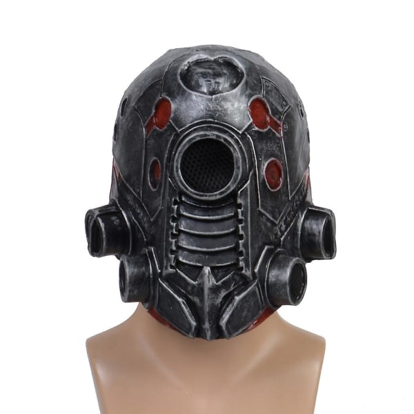 Halloween Realistic Punk Helmet Latex Mask Steampunk Robot Cosplay Party PropsBlack