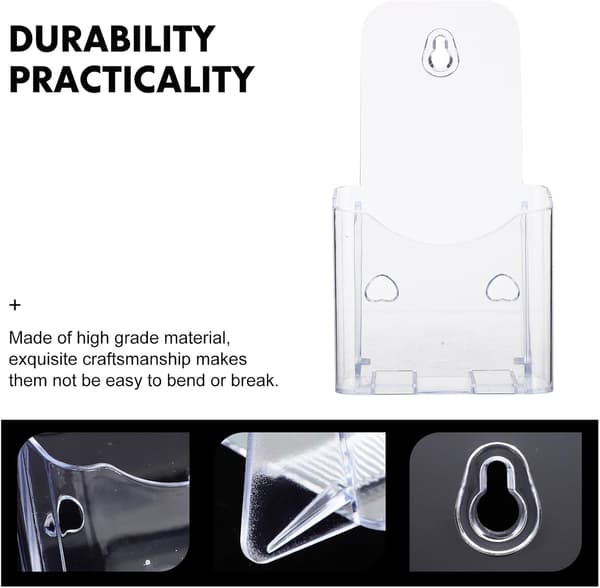 Acrylic Brochure Holder 3pcs Tabletop Brochure Stand Office Storage Rack Document Organizer