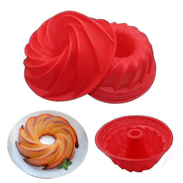 Kageform, Non-stick silikone bageform - Skalform, Kageform, Kage, Rød