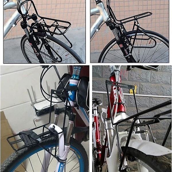 Polkupyörän etuteline, alumiininen tavarateline retkeilyyn, 15 kg kantavuus, pyöräkori maasto- ja maantiepyörille
