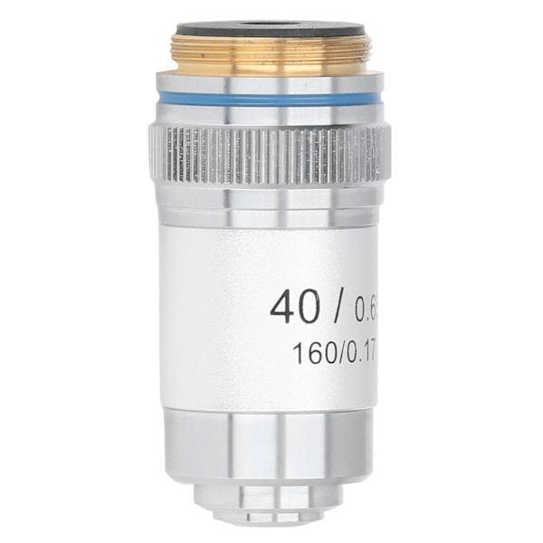 40X High Magnification Achromatic Microscope Objective RMS Silver Interface 20.2mm