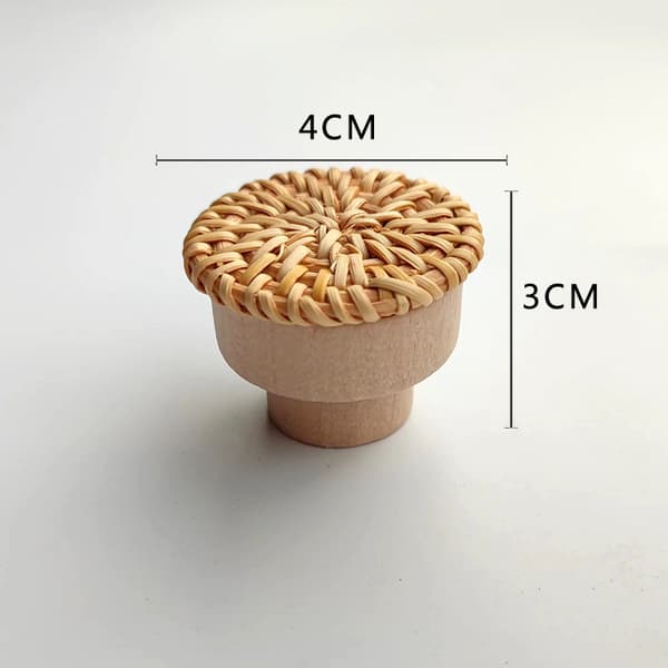 Boho Rattan Knotter for Kommode Runde Skruer Kompatible Boho Møbler