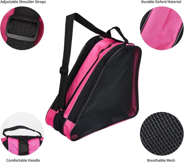 Roller Skate Bag, Skate Bag for Kids, Triangular Storage Backpack - Red Red