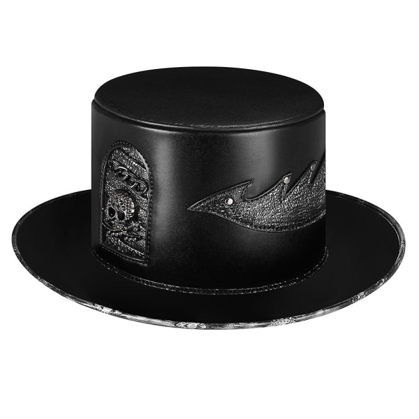 Steampunk kostumer Plague Doctor Hat Læder Top Hat Halloween Rekvisitter Cosplay Party Favor Supplies