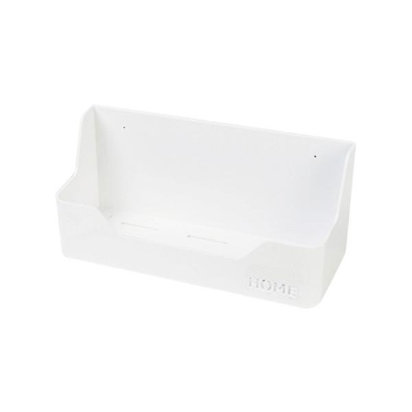 Självhäftande förvaringskorg, sänghylla i plast, väggmonterad organizer för hem, kontor, studentrum (vit) Vit 24*10*11cm